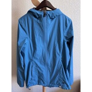 REI Co-OP Jacket Mens Blue Rain Lightweight Hooded Windbreaker Full Zip S Ex